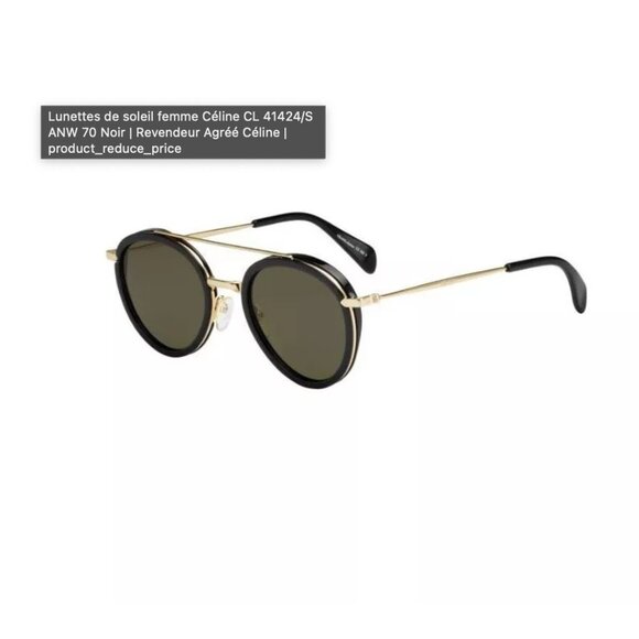 Celine Round Mia Sunglasses CL 41424/S Black - Picture 3 of 7